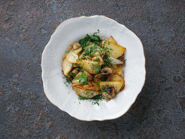 Ресторан Каре - Жаренный картофель с грибами