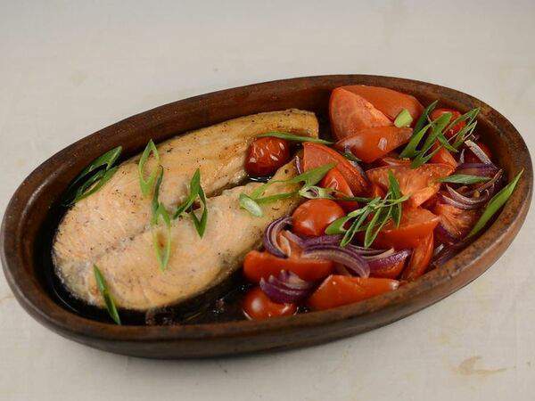 Kontrast gusto - Стейк из сёмги с овощами