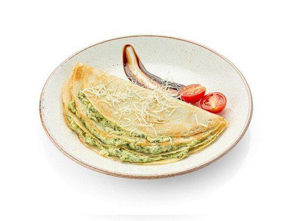 Шоколадница - Блины с сулугуни и шпинатом