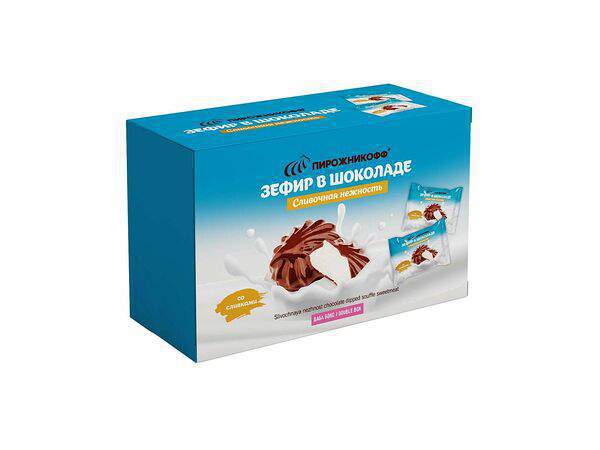 Пирожникофф - Зефир ДаблБокс Сливочная нежность в шоколаде