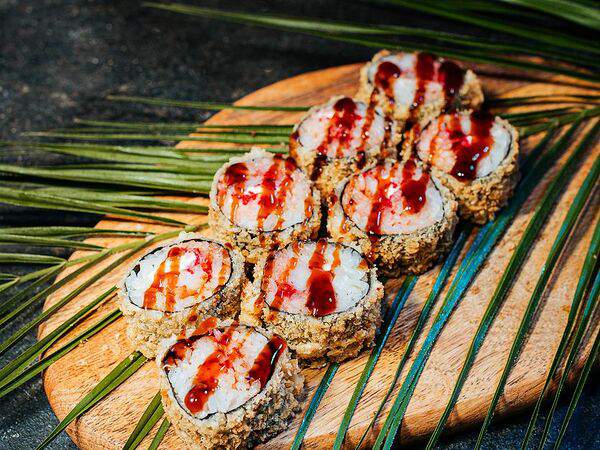 Огонёк - Жареный Шрим хот ролл (острый)