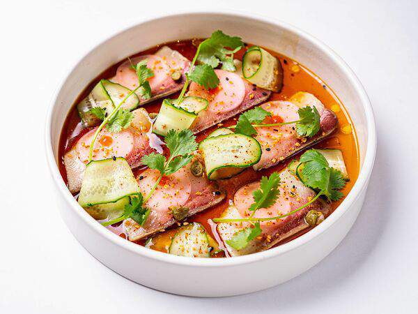 Клево - Татаки из лакедры с огурцом