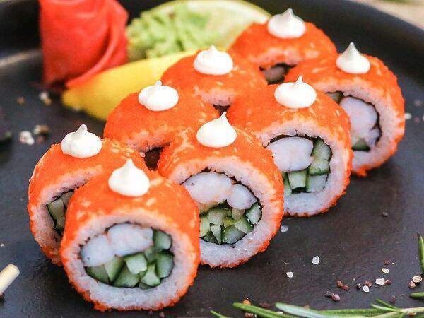 Катана - Ролл Калифорния Масаго с креветкой