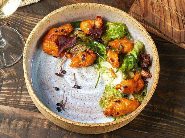 Инжир - Креветки в остром соусе