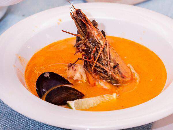 Акварель - Острый суп с морепродуктами