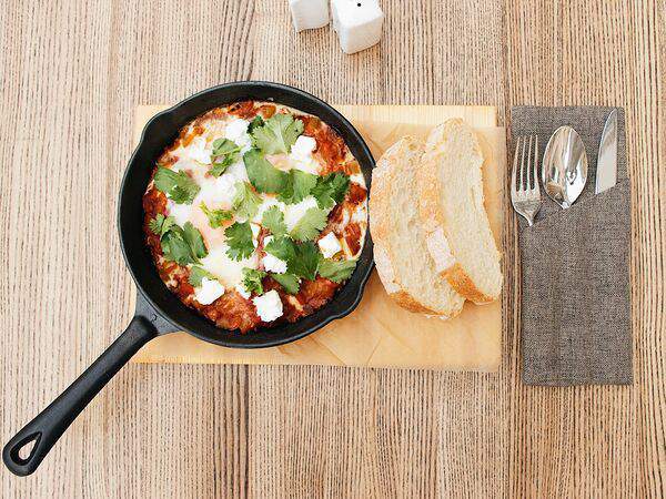 Гнездо - Шакшука с сыром фета