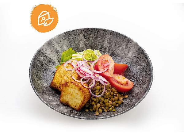 Укроп - Салат с чечевицей и адыгейским сыром