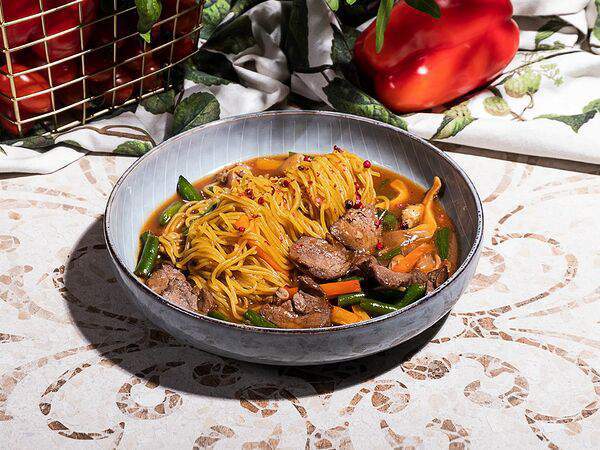 Перчини - Спагетти с соте из говядины