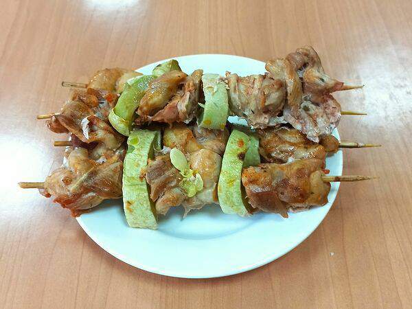 Обеды на Баррикадной - Шашлычок из куриного филе с баклажаном