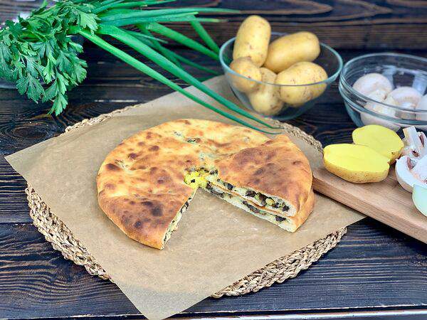 Дай три - Пирог с картофелем и грибами