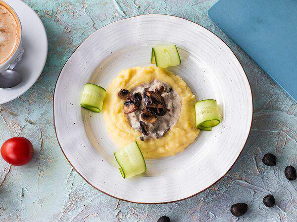 Кофебулка - Бефстроганов с шампиньонами и картофельным пюре