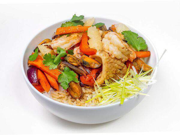 Detroit style - Рис с морепродуктами