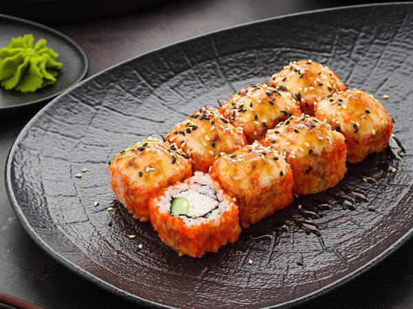 Рыба закусывала - Ролл Запеченная Калифорния с крабом