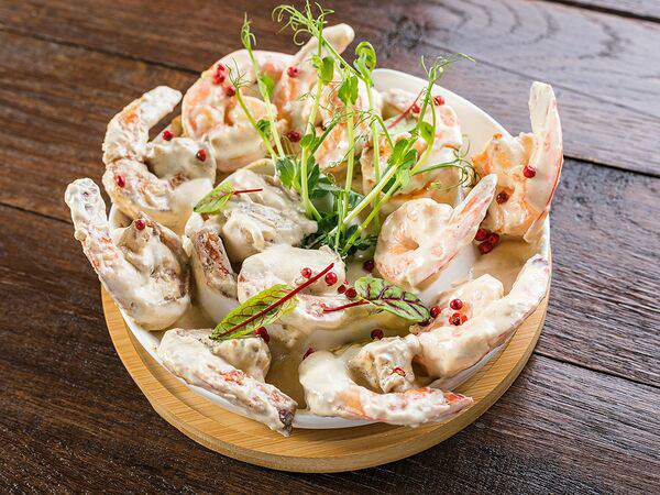 Чайхана Али-Баба - Тигровая креветка в сливочном соусе