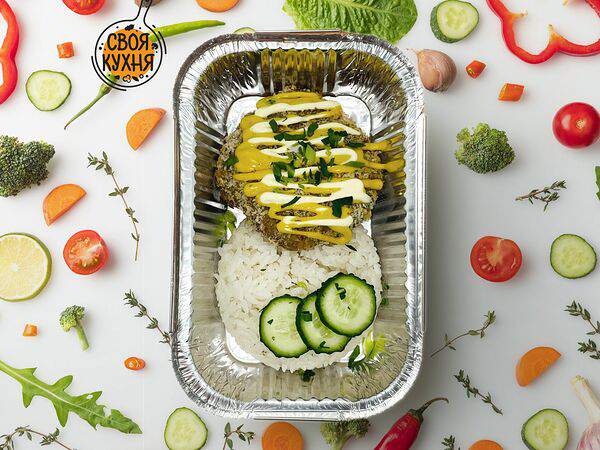 Своя кухня - Биточек из индейки с горчичным соусом