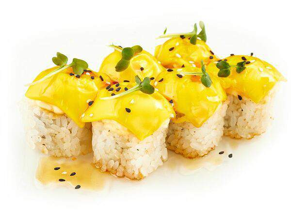 Голодный тако - Ролл с лососем и чеддером