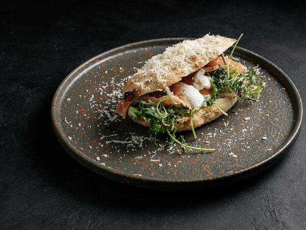 Цукини - Лосось и яйцо пашот