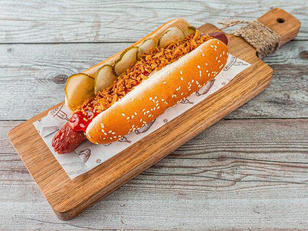 Шаурма, суши, хот-дог - Хот-Дог Датский с говяжьей колбаской