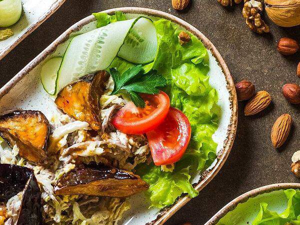 Чайхана Обишир - Салат Дудляш с печёными овощами