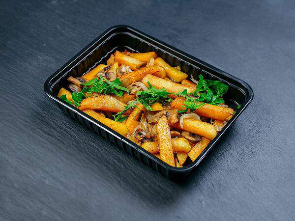 Микс - Жареный картофель с грибами и луком