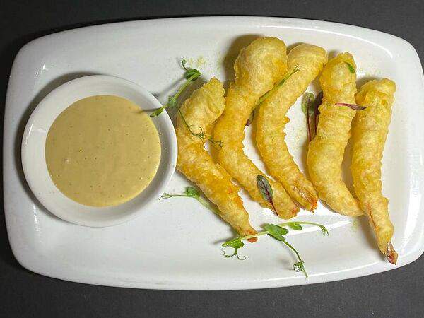 Самба суши - Креветки Темпура с цитрусовым соусом васаби