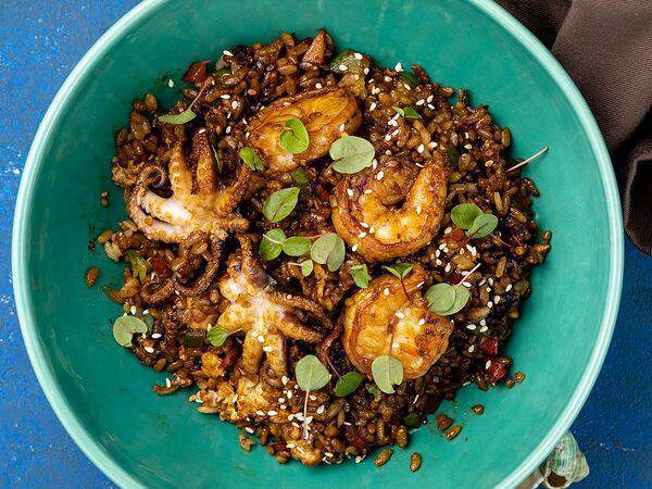 Васаби - Рис жареный с морепродуктами