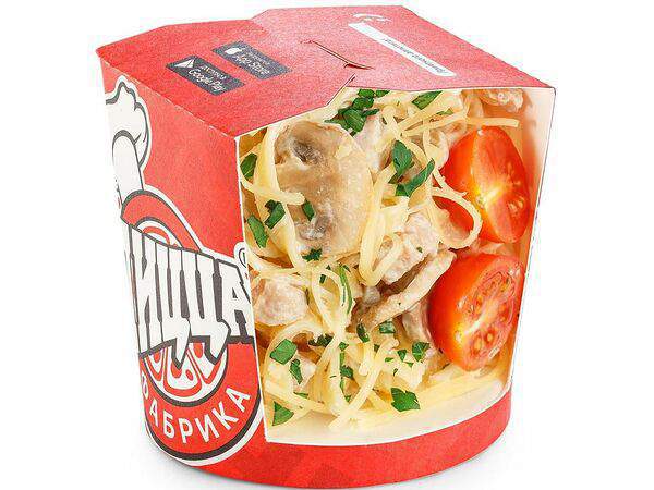 ПиццаФабрика - Паста с ветчиной и грибами