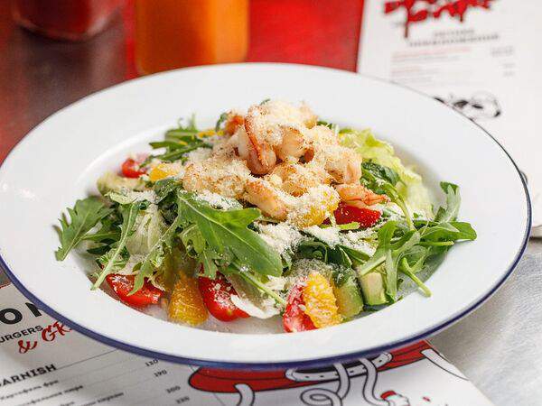 Moo Moo Burgers & Grill - Салат рукола с креветками