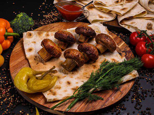 Шашлычная Марусино - Грибы на углях