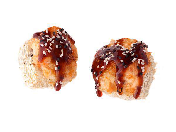 City Sushi - Запеченный ролл с лососем и окунем