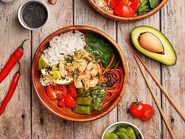 Ferma - Поке-боул с креветками