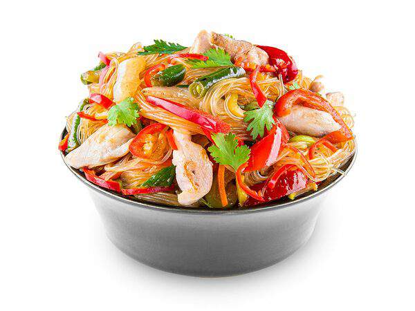 Белый рис - Салат фунчоза с цыплёнком