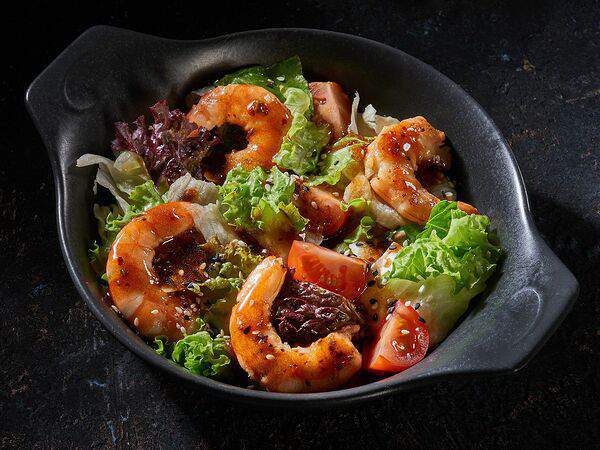 Воккер - Микс-салат с креветками