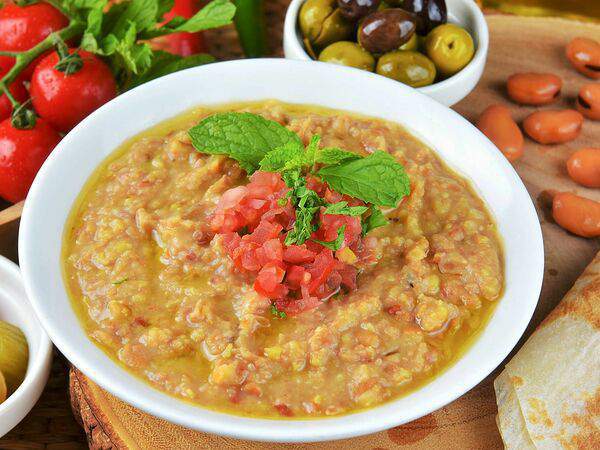 Дубай Фьюжен Арабская кухня - Фуль в кунжутной пасте