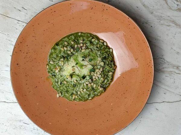 Massimo - Ризотто с кедровым орехом и соусом песто