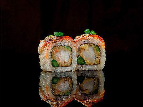 Рис - Унаги ролл с эби темпурой