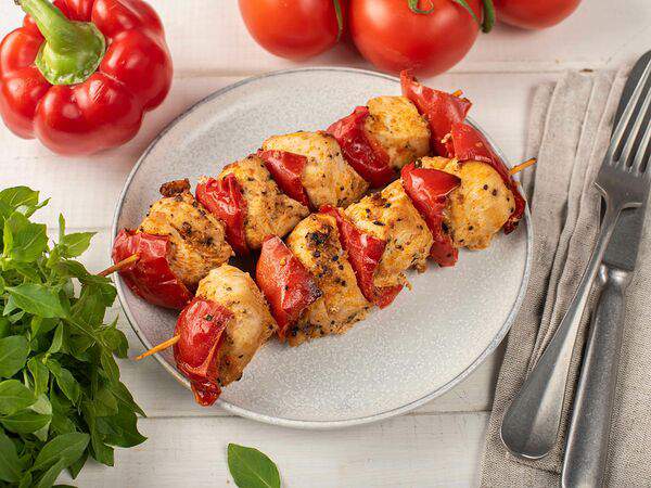Бахетле - Шашлычок из куриной грудки с перцем жареный
