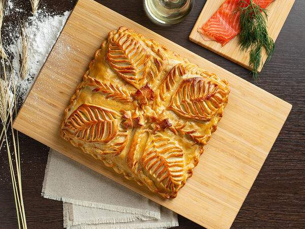 Пироги всем - Русский пирог Лосось со сливочным сыром