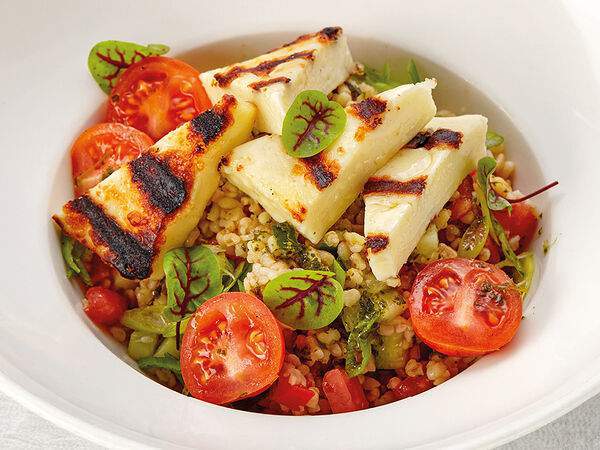 Эй, Джованни! - Салат с обжаренным на гриле сыром халуми