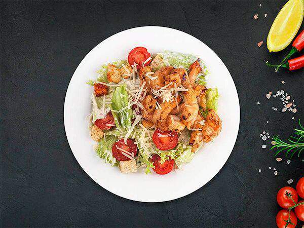 Easy kitchen - Салат Цезарь с креветками