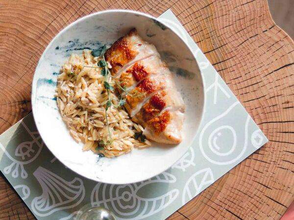 Птичка - Куриная грудка с пастой орзо