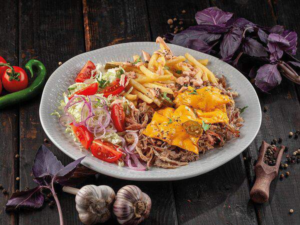 Братья Мясницкие - Большая тарелка Роял фри с рваной говядиной