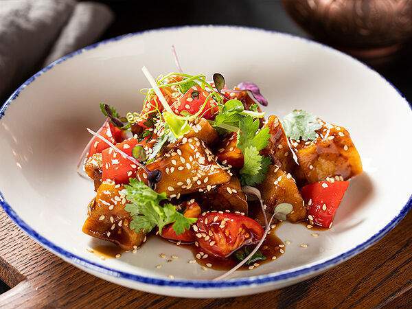 Чайхона №1 Тимура Ланского - Баклажаны в азиатском стиле с томатами