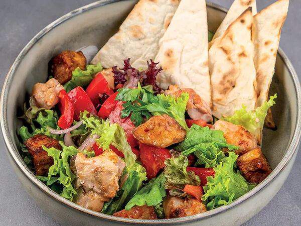 Бумбараш - С хрустящими баклажанами и курочкой гриль