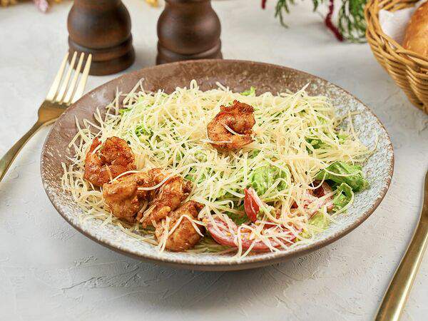 Салам - Салат Цезарь с креветками