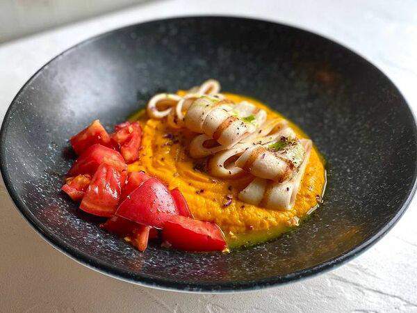 Ресторан 101 - Морковное пюре с кальмаром