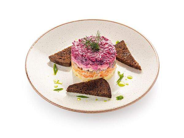 Шоколадница - Сельдь под шубой с бородинскими гренками