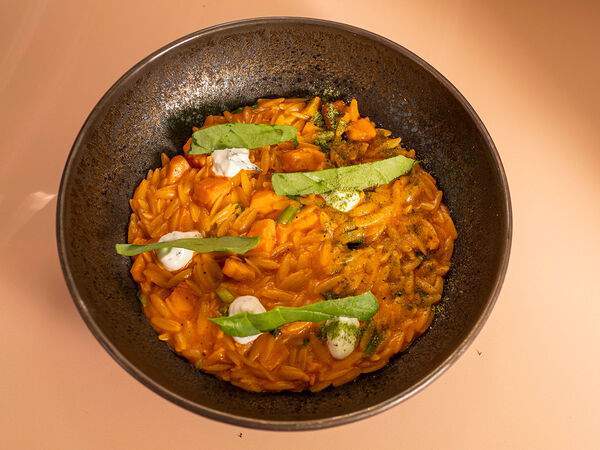 I'm Thankful for Today - Орзотто с копчёным лососем, сыром фета и зеленым луком