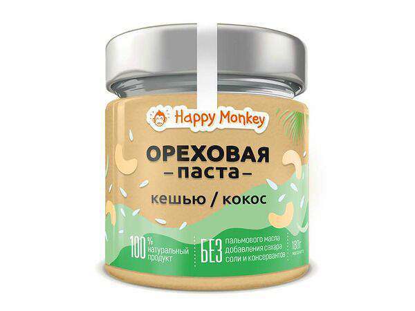 Happy monkey - Ореховая паста кешью и кокос