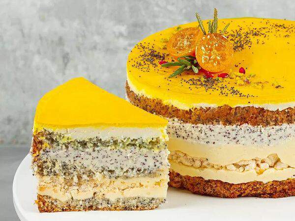 Мария - Торт Маковый с лимонным желатом и безе